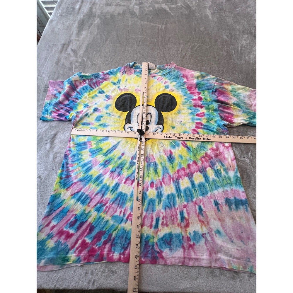 Mickey Unlimited T-Shirt Mens XL Multicolor Tie Dye Mickey Mouse 90s - Picture 2 of 5